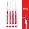 4-100 Stück 2cm Wasserdichte Marker mit langem Kopf Tiefloch-Markerstift für Metall Schreiner Rot/Schwarz/Blau/Grün /Weiß Holzbearbeitungswerkzeuge