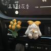 Tulip Car Air Freshener Bunny Ornament Car Vent Decoration Perfume Diffuser Stone Car Interior Fragrance