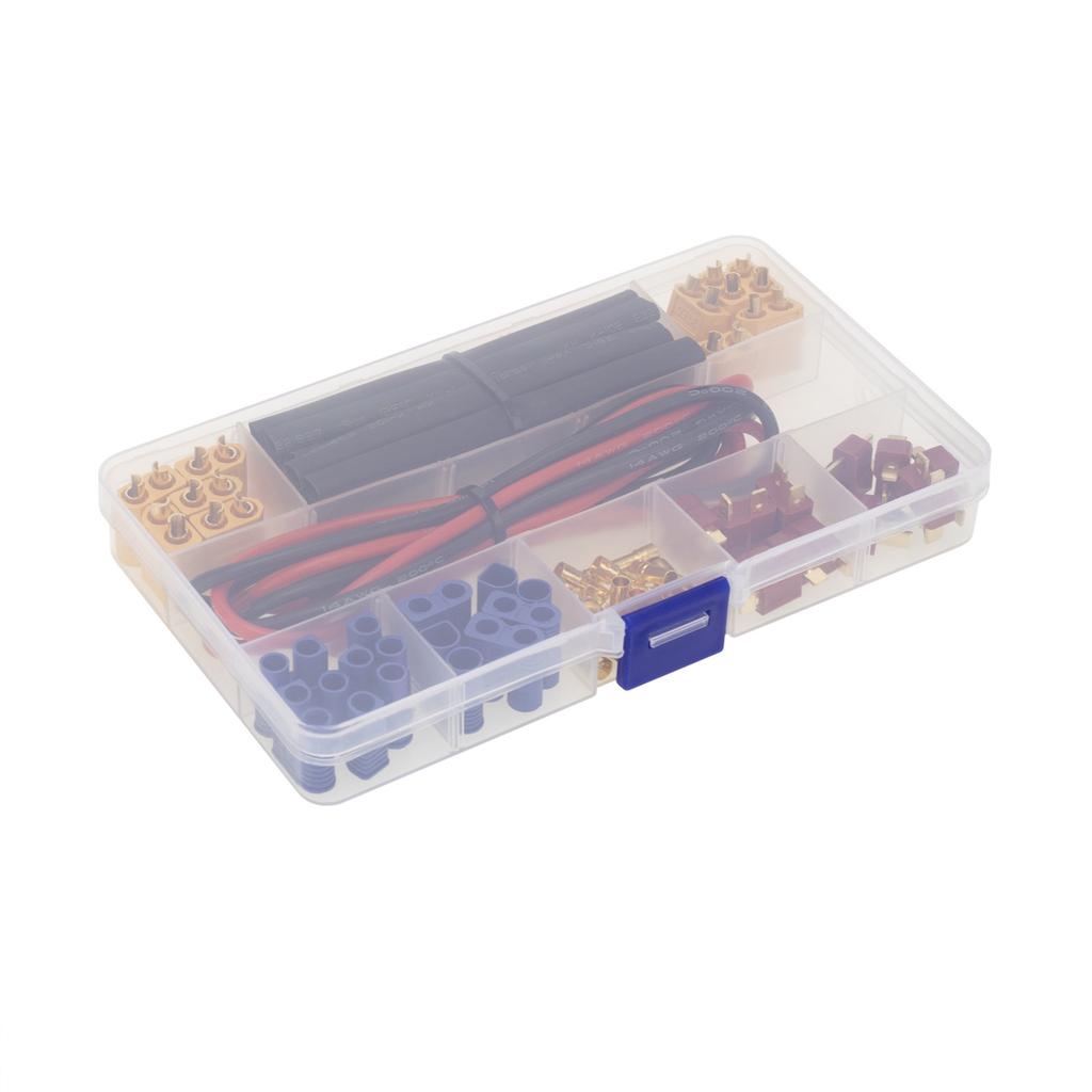 T Plug EC3 XT60 Male / Female Connector 14AWG Silicone Wire Heat Shrink Tubes for RC FPV Drone Car Lipo Battery