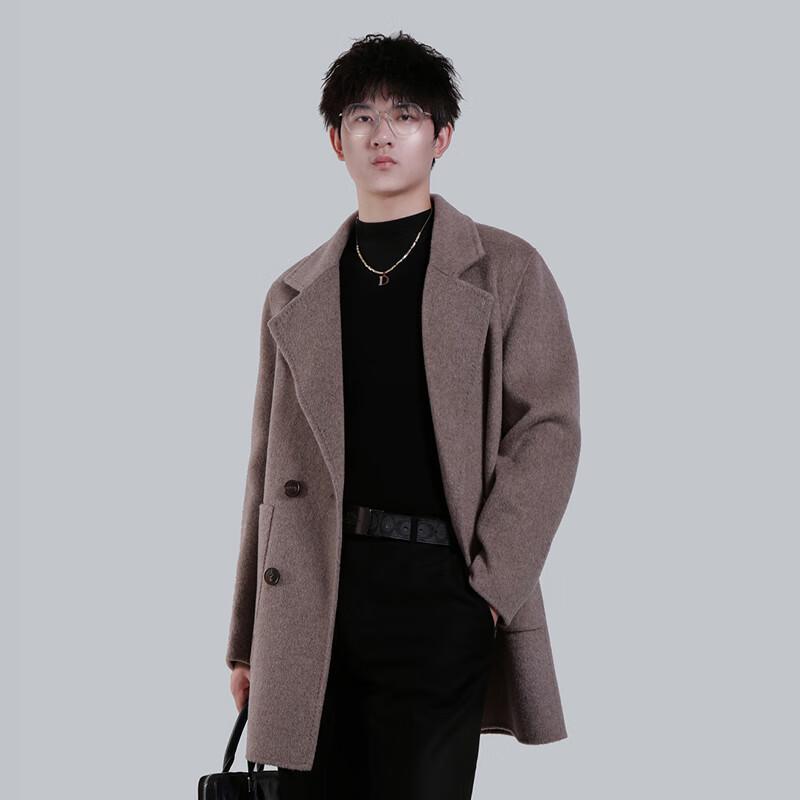Yiliteng YTMDGA107 Men's Double-Faced Wool Overcoat