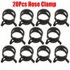 20Pcs/Lot Tube Clamp Spring Clips Elastic Buckle for Fuel Oil Line Water Hose Pipe Fastener 65MN Manganese Steel 5mm-27mm