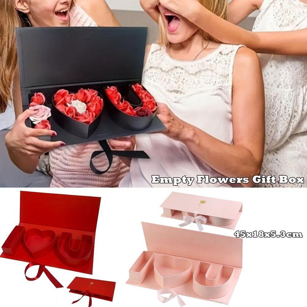 New Rectangle I Love You Empty Box Large Size Red Color Jewelry Gift Box Romantic Valentines Gift Box Mother's Day