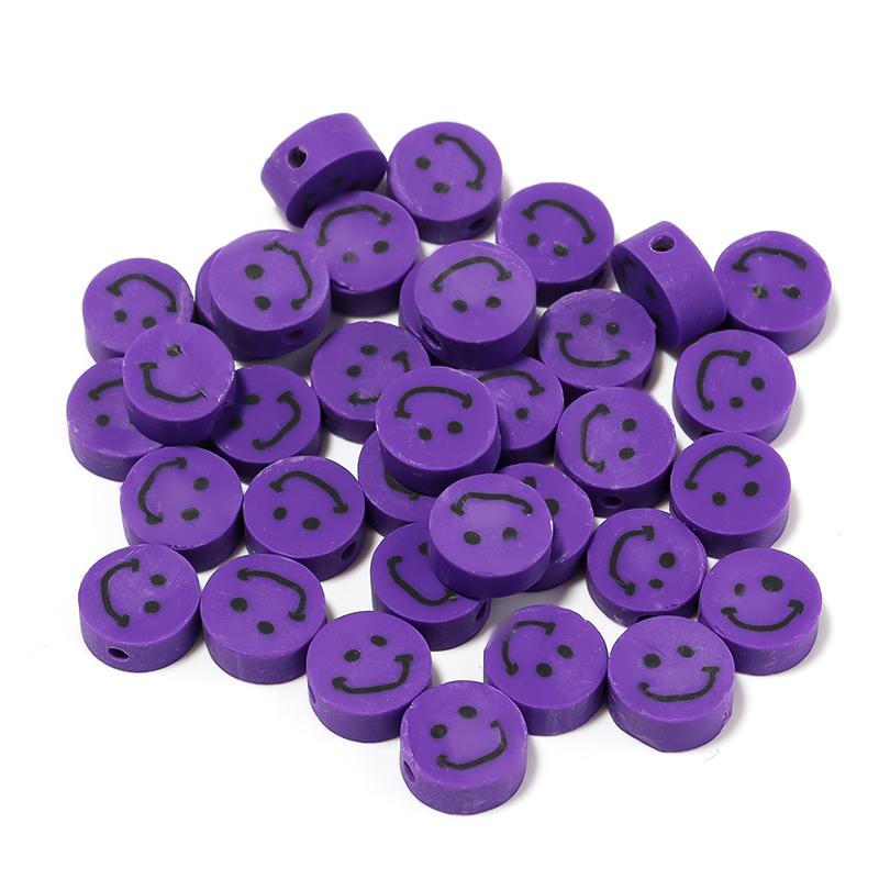 50Pcs Cute Soft Pottery Fruit Bead Clay Animal Pattern Loose Bead  Diy Children Girl Charm Jewelry Bracelets Necklace Supplies