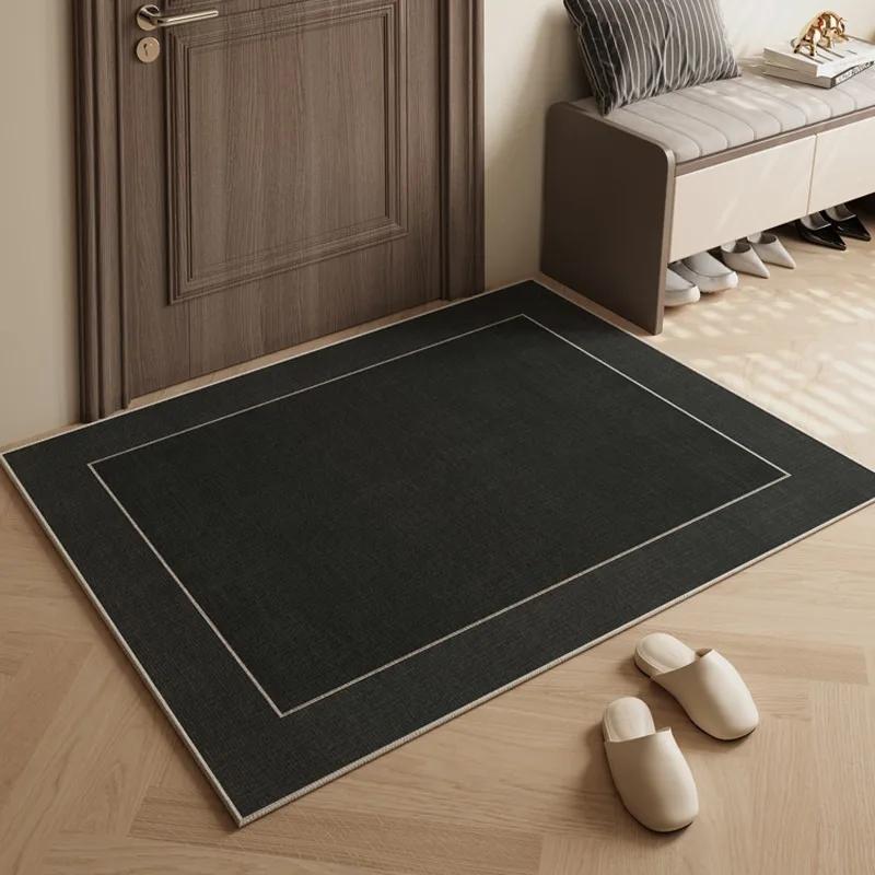 Home Entrance Mats Porch Scratching Ground Mat Simple Striped Modern Style Carpet High Quality Tpr Bottom Non-Slip Durable Rugs