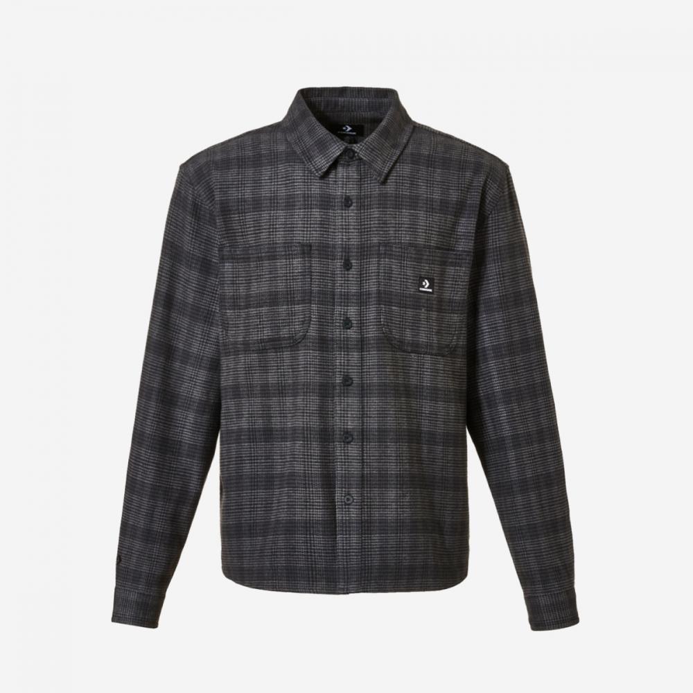 

Converse Button Down Warm Shirt 10027089 A01 Total Eclipse 100