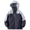 Boys Winter Color Block Short Puffer Jacket 2026 Warm Hooded Outdoor Coat Kids Students