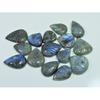 214Cts. Natural Labradorite Carving Pear Cabochon Loose Gemstone 15Pcs Lot LL-1124