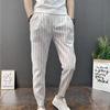 2023 Autumn Men's Striped Slim Fit Tapered Casual Nine-Point Pants - Trendy Internet Celebrity Style