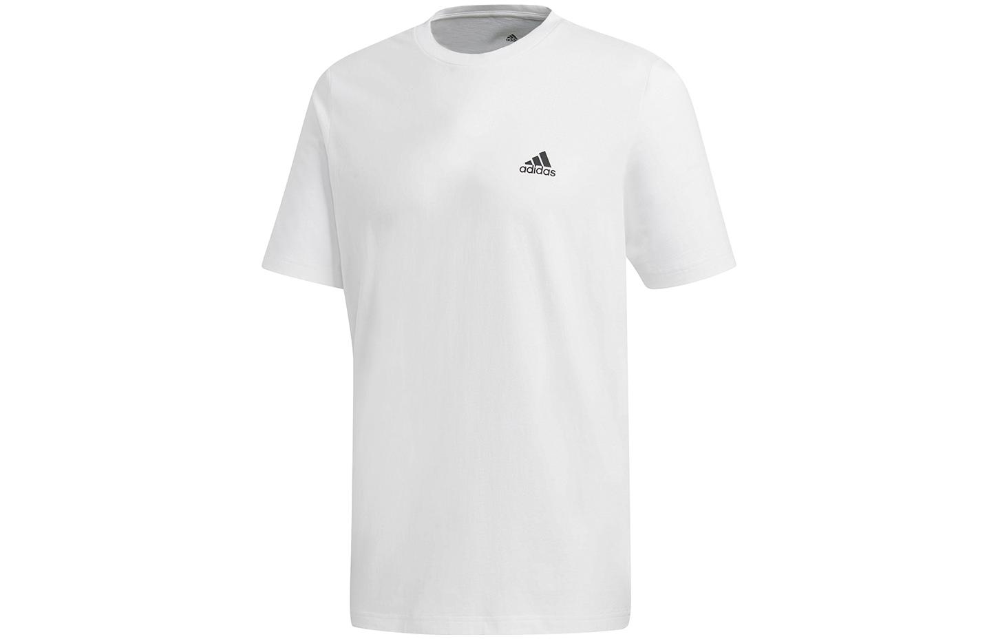 

Adidas T Shirts Men s White Crew Neck Moderate Straight Fit GL6102 S