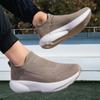 Women's Black Sport Shoes Men Casual Lightweight Slip On Walking Socks Shoes Couple Jogging Sneakers Plus Size