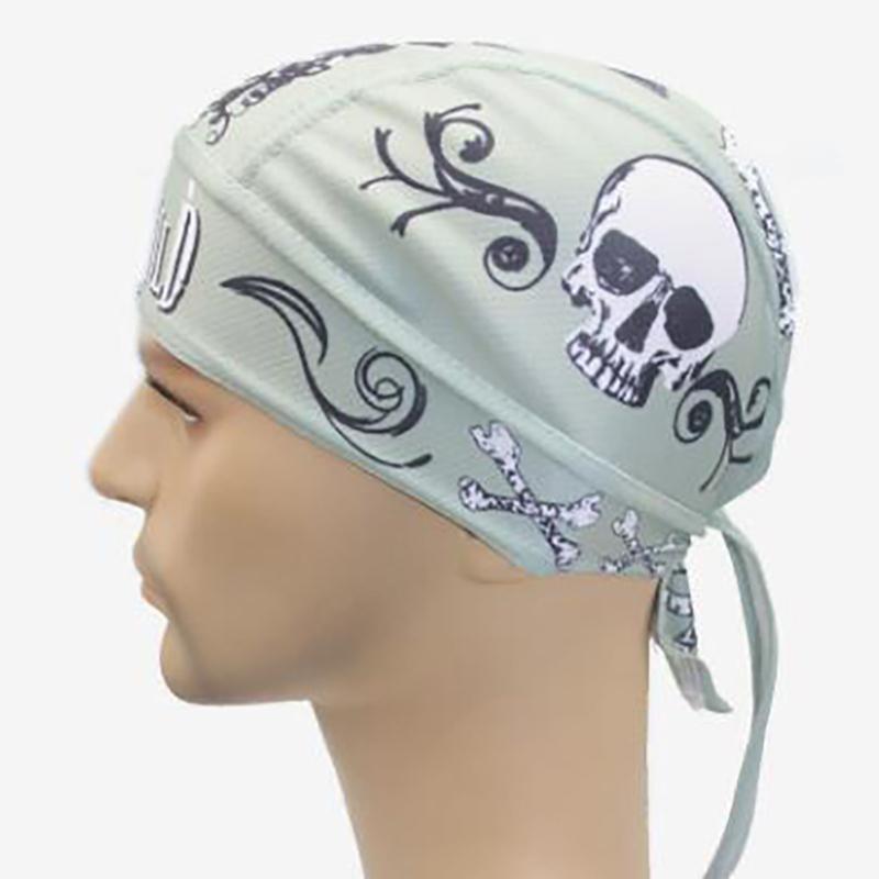 Radfahren Totenkopf Piratenkappe Hut Bandana Kopfwickel Atmungsaktive Helmfutter Schweißabweisend UV Sport Stirnband Schal für Männer und Frauen