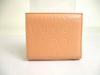 Authentic BVLGARI Logo Infiniteum Pink Beige Leather Bifold Wallet Compact Wallet #b169  Open Box