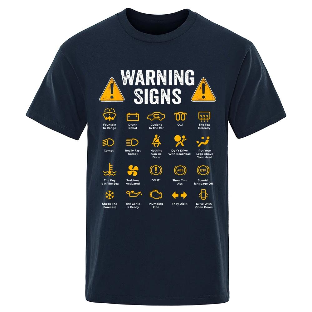 

Funny Car Warning Sign 101 T-Shirt - Driver Mechanic Gift Cotton Oversized Plus Size Men s Casual Fashion Tee 4XL