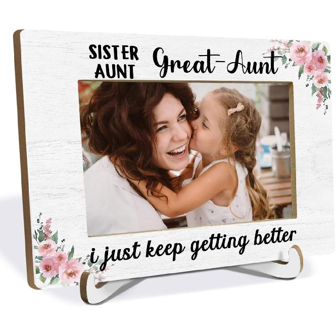 In My Auntie Era Picture Frame 4x6, Aunt Gifts Picture Photo Decorative Frame for Desk Tabletop Decor, Aunt Gifts from Niece Nephew Great Aunt