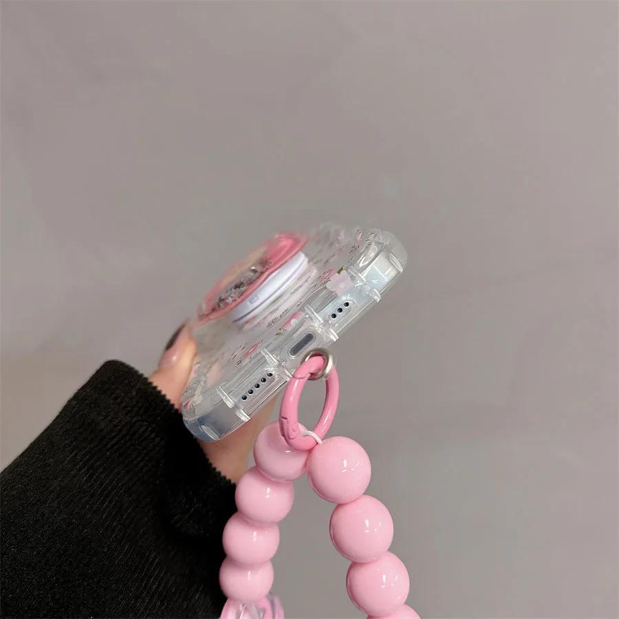Smile Flower Grip Tok Holder Bracelet Case For Xiaomi Redmi Note 13 14 Pro Plus 5G 8 9 11 10 12 Pro 12S 14C 13C 12C 10C A1 A2 A3