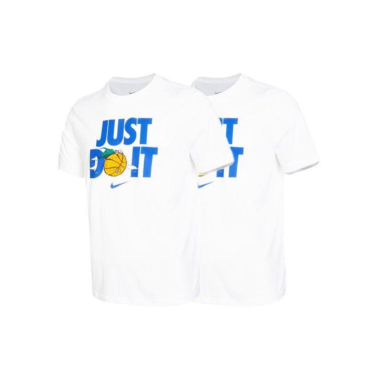 Nike Just Do It Letter Print Crew-Neck Short Sleeve T-Shirt Men Tops White DV1213-100
