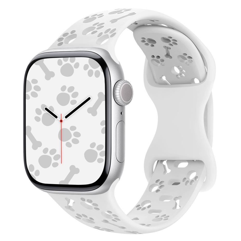 

Мультяшный силиконовый ремешок для Apple iWatch с отпечатком собачьей лапы для SE и Series 1-9 (3-е поколение) 42/44/45/46/49mm