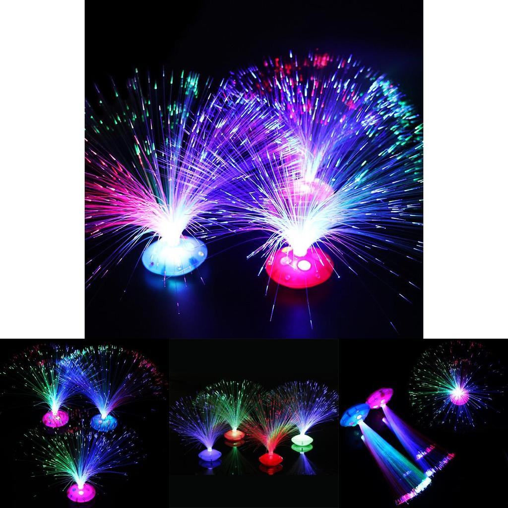 Stunning Christmas Color Changing Led Fiber Optic Night Light For Home Decoration