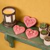 Silicone Heart Shape Molds Handmade Candle Moulds with Dried Flower and Glitters for Resin Crafts and Candle Creations