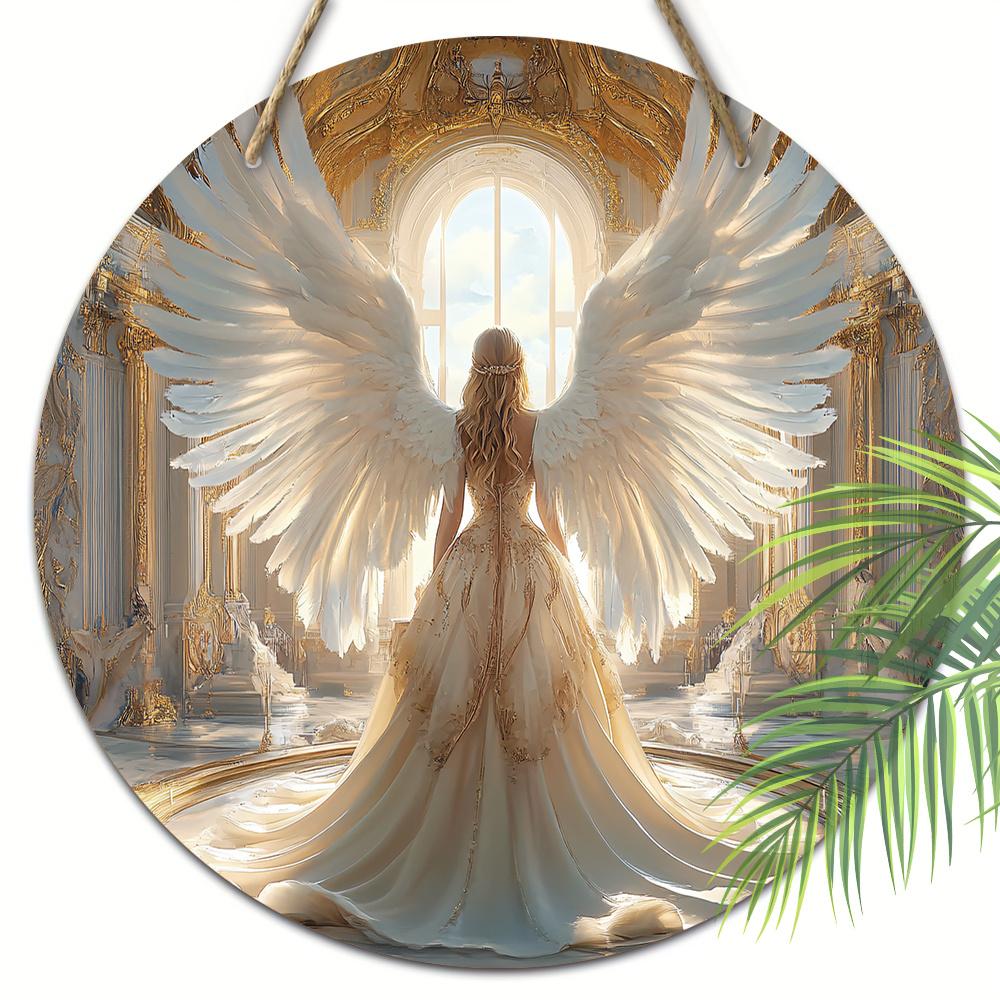 

5 шт. Деревянная настенная табличка «Очаровательный ангел» — идеально подходит для рождественского и всесезонного декора, идеально подходит для сада, балкона и внутренних помещений 5pcs