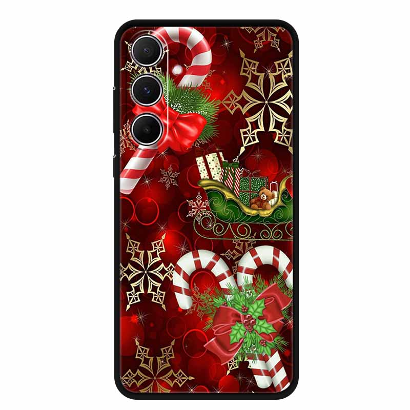 Christmas Phone Case For Samsung A17 5G 2025 Case Soft Black Silicone Bumper For GalaxyA17 17 5G TPU Coque Samsung Galaxy A17 5G