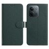 For Xiaomi Redmi 15C 4G (171mm) Case Wallet Stand Litchi Texture Genuine Cow Leather Flip Phone Cover