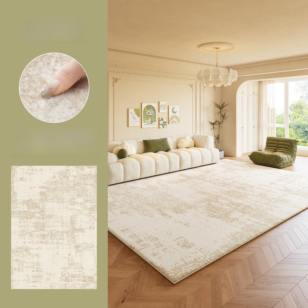 Cream Style Carpets for Living Room Thick Plush Lounge Floor Mat Fluffy Soft Cloakroom Rug Large Area Bedroom Decor Line Carpet