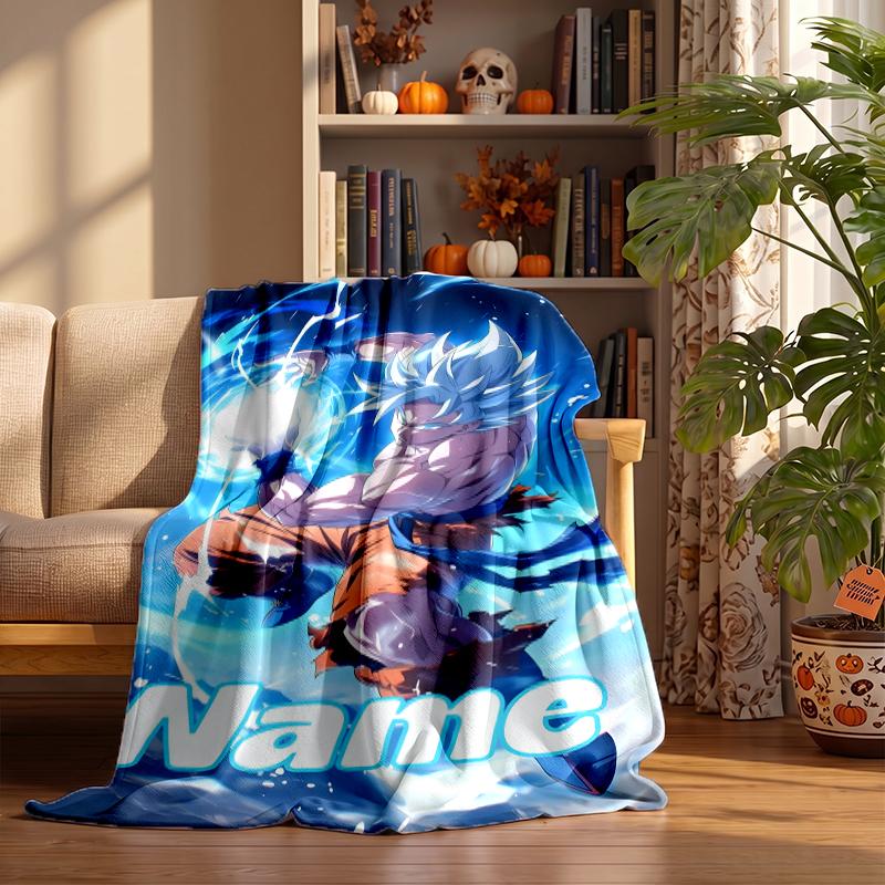 Dragon Ball Custom Flannel Blankets Soft Warm Cozy Throws for Home Decor Holiday Gifts