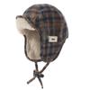 Cosy Fleece Lined Checkered Ear Muff Hat for Outdoor Activities Daily Commute Unisex Design Cold Resistant