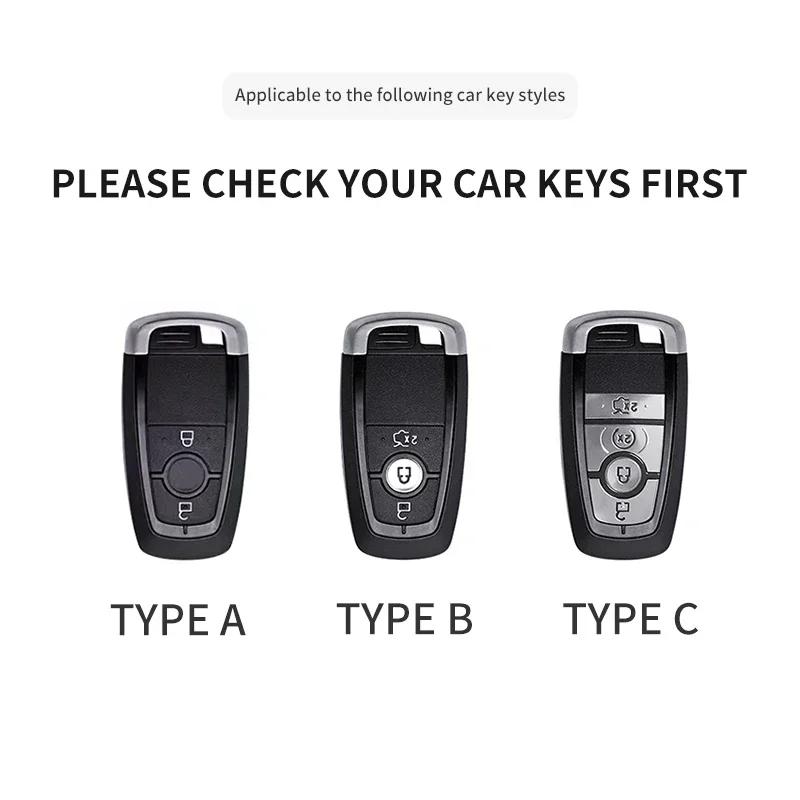 Car Key Case Cover Shell Fob for Ford Ranger Wildtrak Focus Explorer Edge EcoSport C-Max Galaxy Mondeo for Mustang PU Accessory