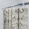 Vintage Bicycle Shower Curtain Waterproof Bathroom Decor With Retro Style Classic Design 3D Printed Black White Cycle Wall Hangi