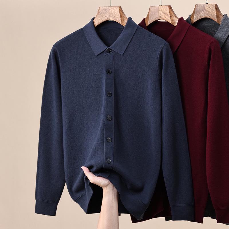 Мужской кардиган-свитер из толстой вязки с шерстью - Новое поступление Зима 170/88A