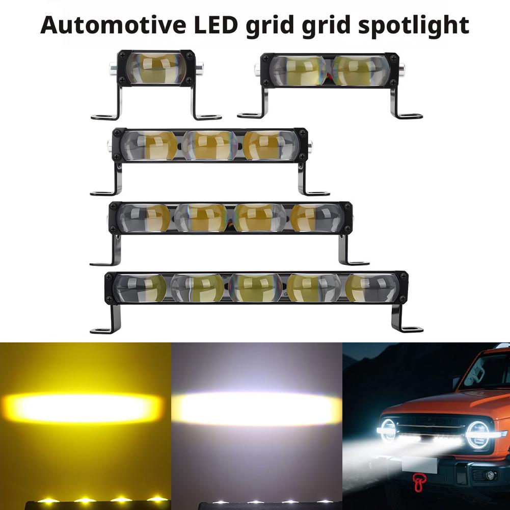 9-36V LED Light Bar 1/2/3/4/5 Lens Car LED External DRL Driving Light Front Grille Spotlight Super Bright Auxiliary Headlight