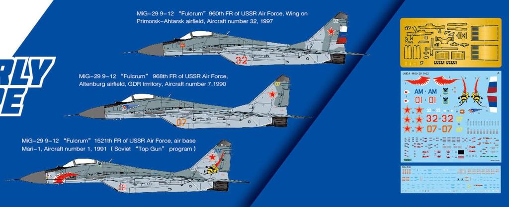 Great Wall Hobby Fulcrum A Early Model Plastic Model L4814 1/48 MiG-29 9.12