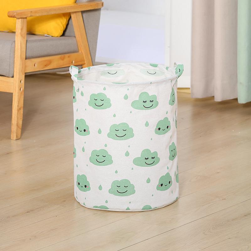 Extra Large Cotton Linen Folding Laundry Basket and Toy Hamper