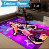 Custom Name Powerful KPop Fashion Rug for Living Room, Game Rooms, Office, Bedroom, Floor Mat Playful Design, Fan Gifts Christmas Decor