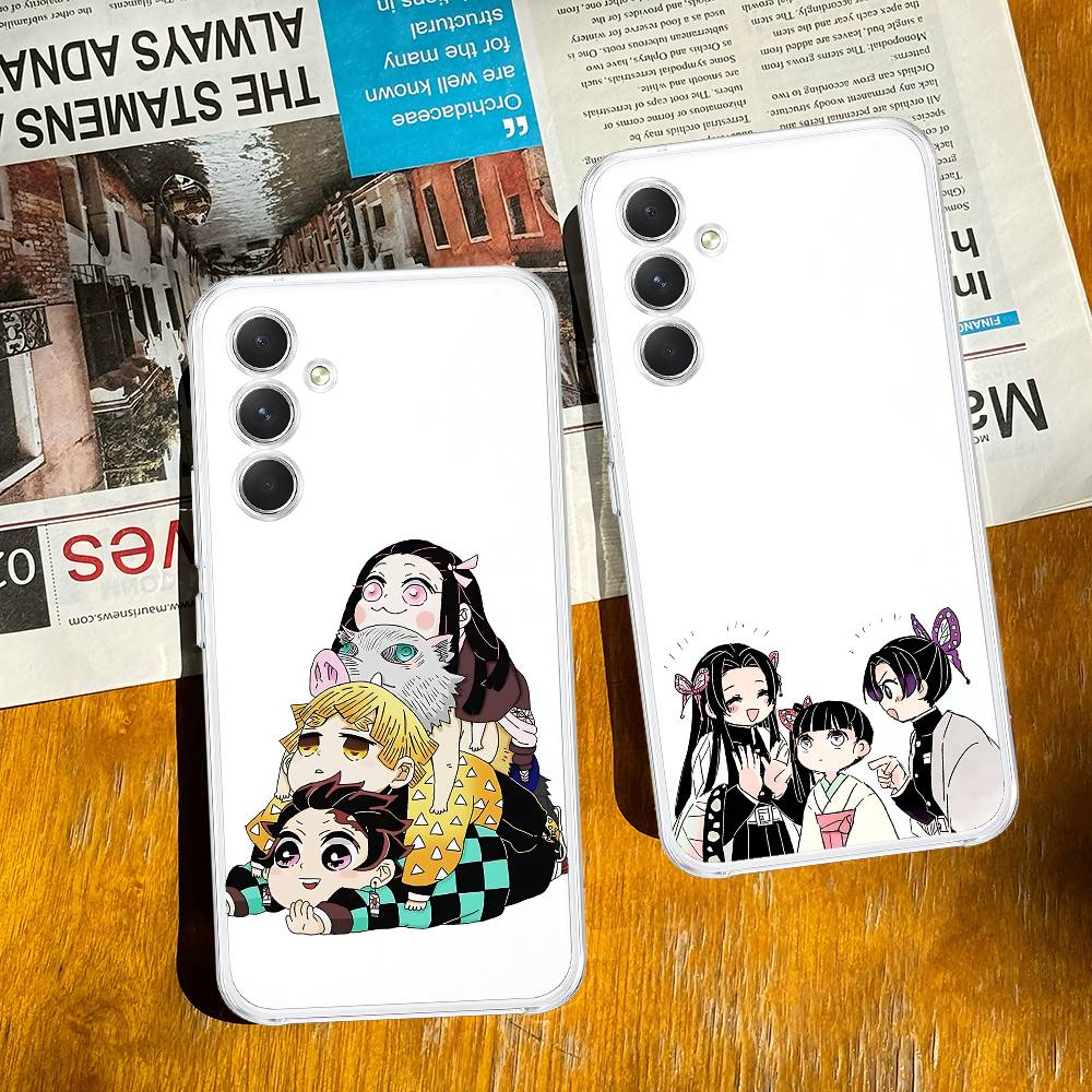 D-Demon S-Slayer Anime Phone Case For Samsung Galaxy A52 A12 A51 S21 Edge S22ULTRA S23 S24 S20LITE Plus Ultra Transparent Cover