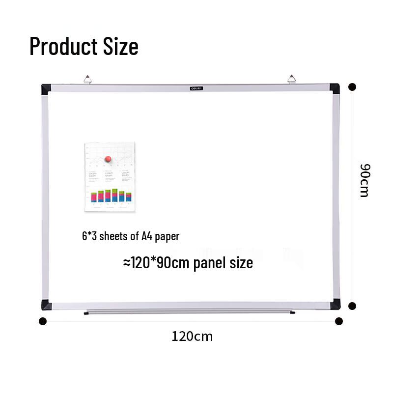 Deli 7865B Wall-Mounted Whiteboard