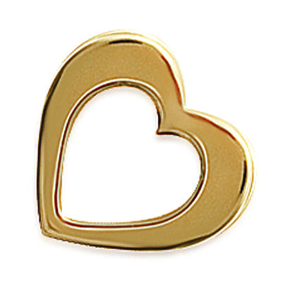 [G1207] - Gold Plated 'Love' Pendant - 14x16 Mm