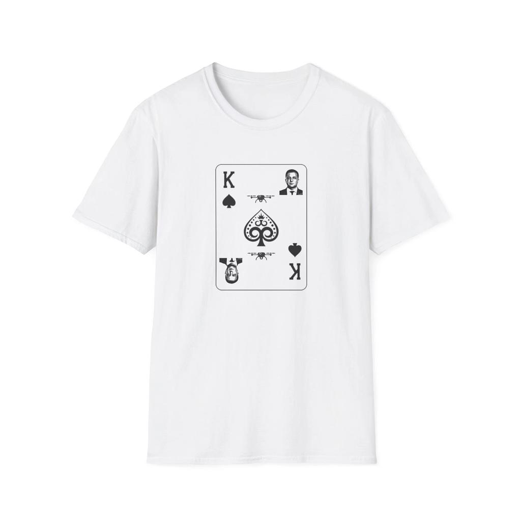 Playing Card King Drone Tee, Volodymyr Zelenskyy, Ukraine, Drone Attack