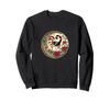 Calico Cat Santa Hat Illustration Art Nouveau Christmas Sweatshirt