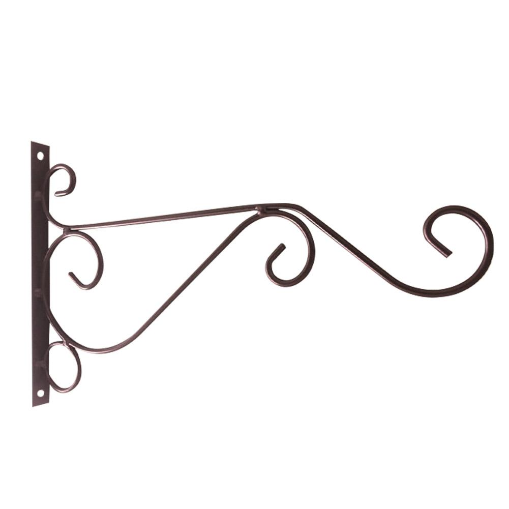 

Кронштейны для растений, подвесной цветочный горшок, корзина, держатель для цветочной корзины, металлический кронштейн в деревенском стиле, широкое основание, устойчивое к погодным условиям, для растений