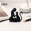 Sculpture 3D Printed Sculpture, One-Piece Molding Desktop Figure, Abstract Stable Decor Woman Cat Art Ornament for Home Gift Minimalist