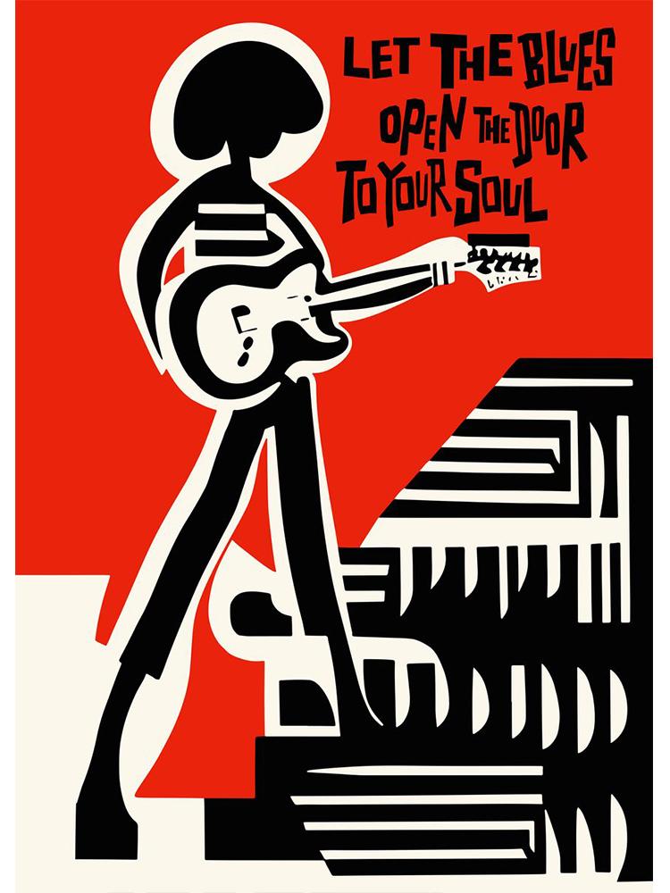 Amerikaanse Folk Blues Jazz Festival Canvas Schilderij Abstract Wall Art Poster En Print Voor Woonkamer Home Decoratie Foto
