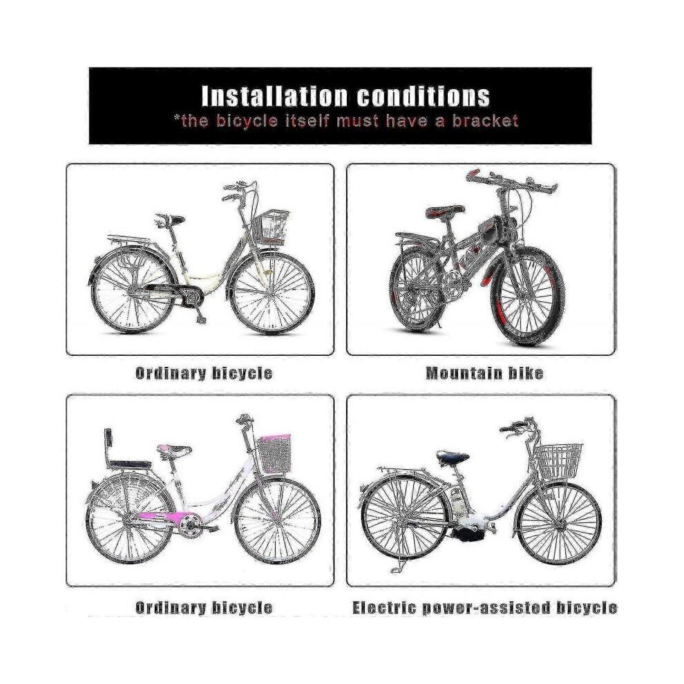 Bicycle Child Seat Rear with Handrail, Stable And Safe Bicycle Rear Mounted Children Seat Hold Up To