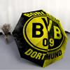 Bedruckter Borussia Dortmund Bedruckter Faltregenschirm, Outdoor-, Freizeit- und Reise-Regenschirm, Strapazierfähiges Schirmgewebe, Geburtstags- und Feiertagsgeschenk