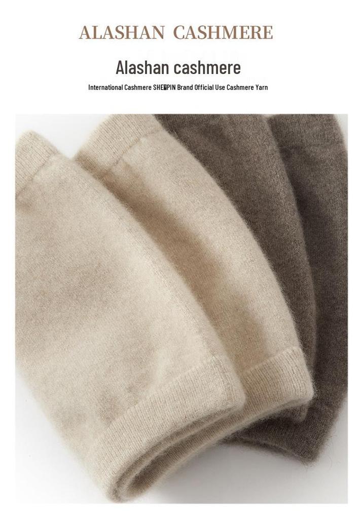 Women's 100% Pure Cashmere Belly and Waist Warmer - Solid Color Knitted Cold Protection.