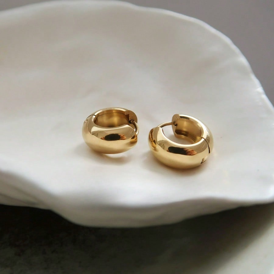 Simple Ear Buckle Earrings Stylish Commuter Versatile Women Hoop Earrings