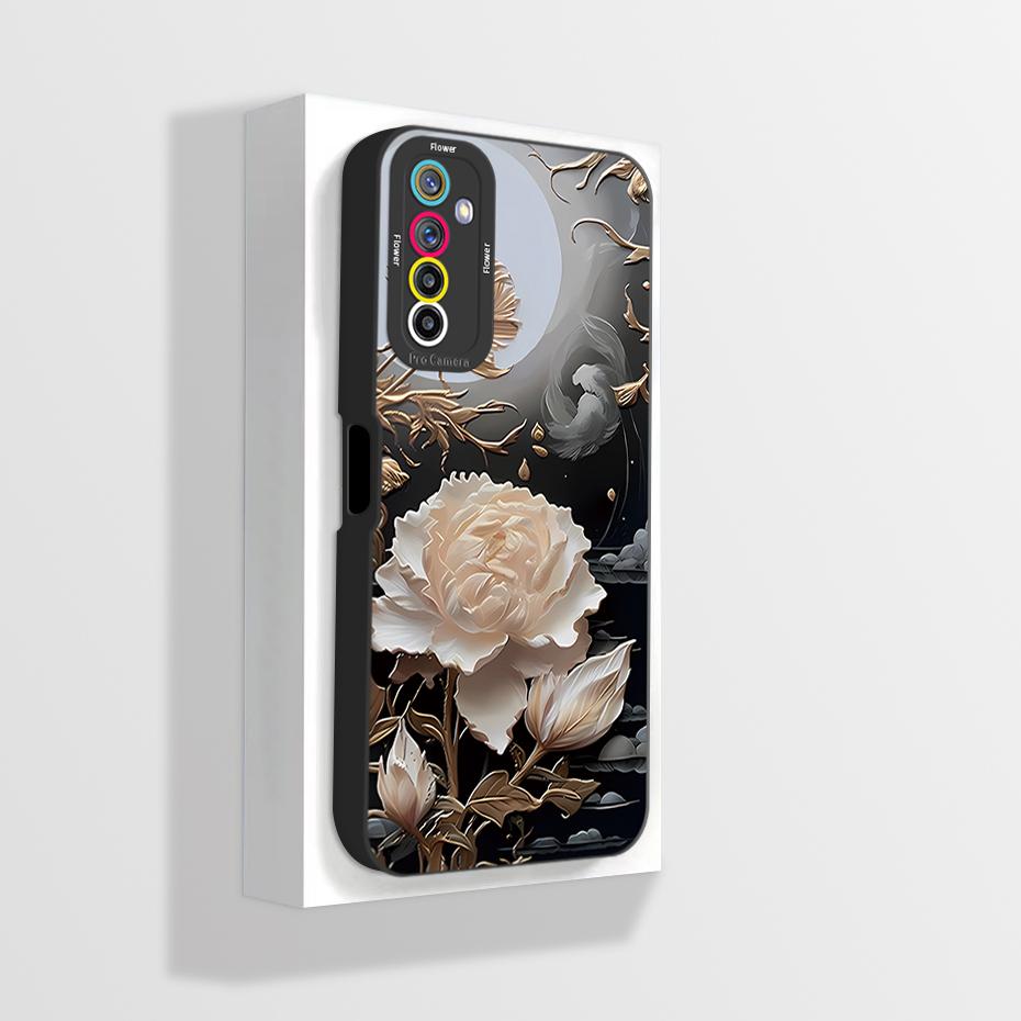For Realme 6 Pro RMX2063 Case Realme 6 RMX2001 Phone Case Aesthetic Cartoon Astronaut ShockProof Soft Silicone Back Cover Fundas