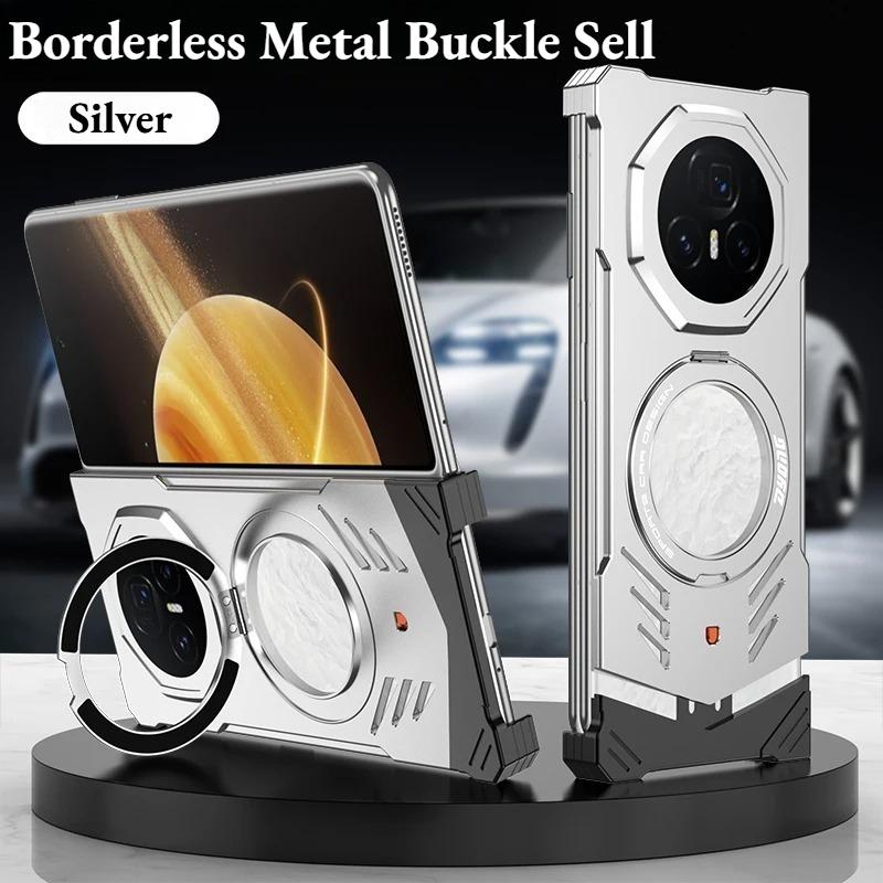 Luxury 360°Rotate Bracket Car Magnetic Armor Case for Huawei Mate X6 X5 X3 Aluminum Alloy Metal Rimless Heat Dissipation Cover